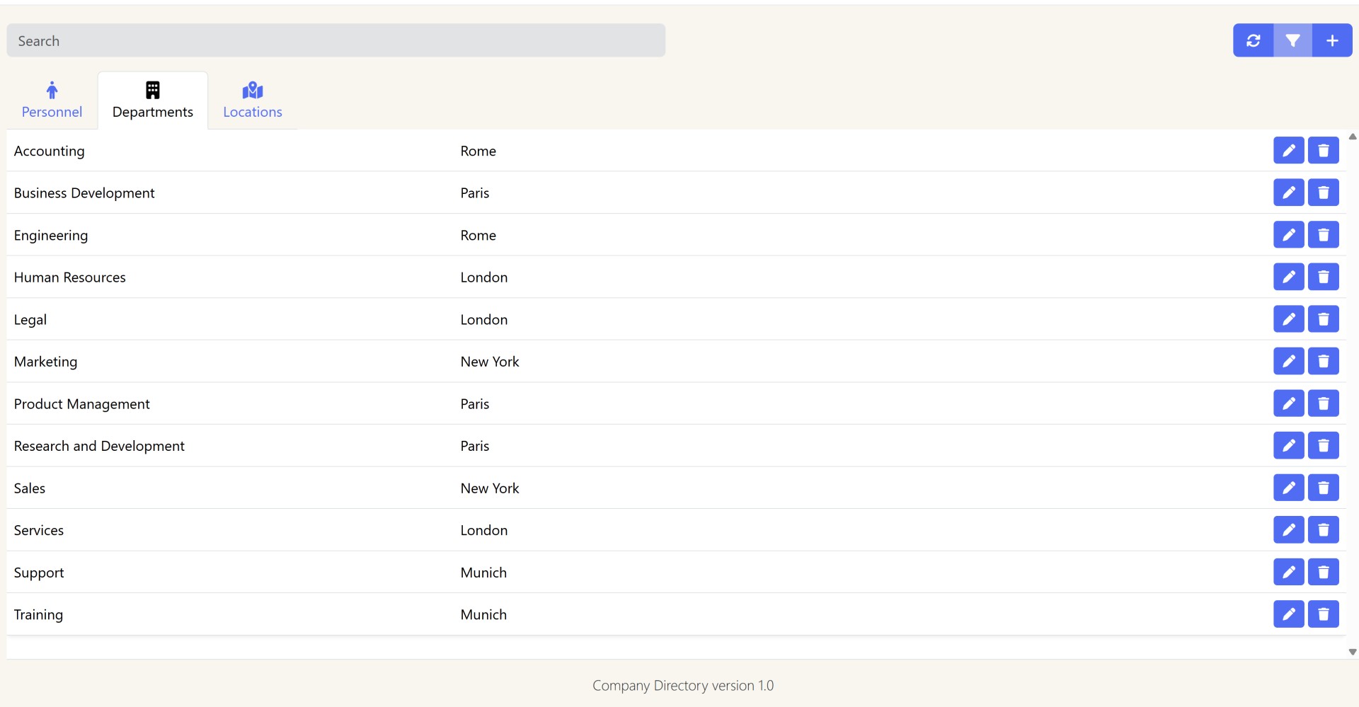 Company Directory Screenshot 3