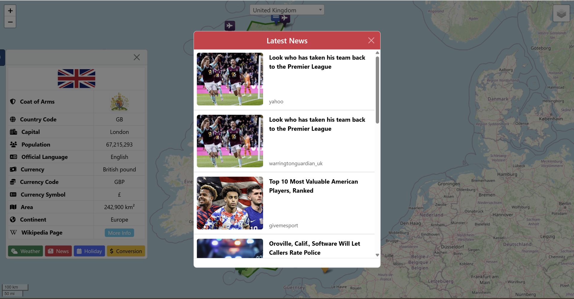 The Gazetteer Screenshot 3